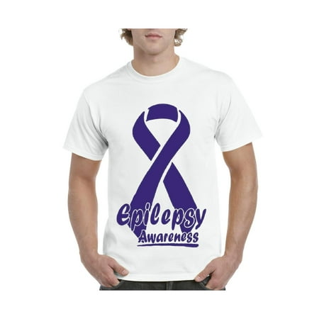 Epilepsy Purple Ribbon Epilepsy Awareness Men's Short Sleeve T-Shirt