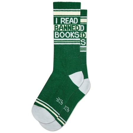 I Read Banned Books Gumball Poodle Unisex Novelty Crew Socks Size Regular