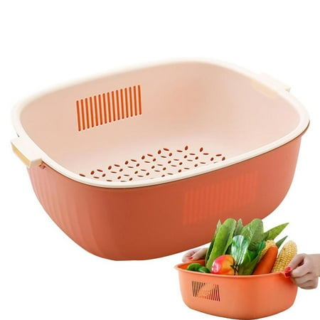 Julam Double Drain Basket Kitchen Double Layered Drain Basket Bowl Colander For Washing Double Layered Drain Basin And Basket For Food Fruits Vegetables suitable
Julam Double Drain Basket Kitchen Double Layered Drain Basket Bowl Colander For Washing Double Layered Drain Basin And Basket For Food Fruits Vegetables suitable