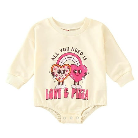 Rovga Kids Girls Baby Toddler Bodysuits Valentine S Day Outfits Letter Heart Print Round Neck Long Sleeve Sweatshirts Romper Jumpsuits
Rovga Kids Girls Baby Toddler Bodysuits Valentine S Day Outfits Letter Heart Print Round Neck Long Sleeve Sweatshirts Romper Jumpsuits