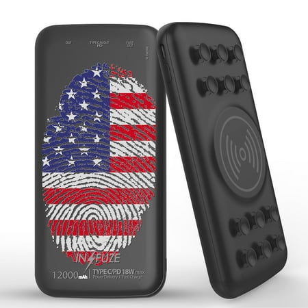 INFUZE Qi Wireless Portable Charger for Orbic Myra 5G External Battery (12000 mAh 18W Power Delivery USB-C/USB-A Quick Charge 3.0 Ports Suction Cups) with Touchless Tool - American Prints
INFUZE Qi Wireless Portable Charger for Orbic Myra 5G External Battery (12000 mAh 18W Power Delivery USB-C/USB-A Quick Charge 3.0 Ports Suction Cups) with Touchless Tool - American Prints