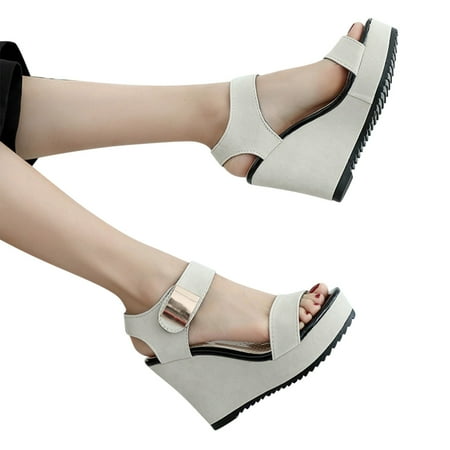 Aayomet Platform Sandals Fashion Spring And Summer Women Sandals Wedge Heels High Heels Thick Sole Comfortable Fabric White 8
Aayomet Platform Sandals Fashion Spring And Summer Women Sandals Wedge Heels High Heels Thick Sole Comfortable Fabric White 8