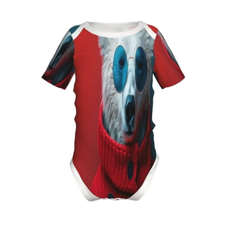 Lukts Stylish Polar Bear Sunglasses Print Baby Short Sleeve Romper Onesie for Newborn Baby Boys and Girls-6 Months
Lukts Stylish Polar Bear Sunglasses Print Baby Short Sleeve Romper Onesie for Newborn Baby Boys and Girls-6 Months