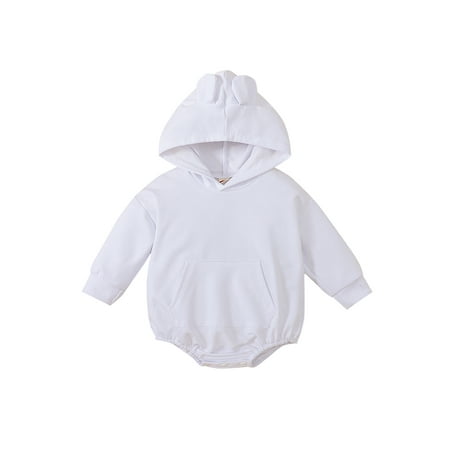 Jxzom Baby Girl Boy Cute Sweatshirt Jumpsuit Long Sleeve Solid Color Hooded Short Rompers for Infant
Jxzom Baby Girl Boy Cute Sweatshirt Jumpsuit Long Sleeve Solid Color Hooded Short Rompers for Infant