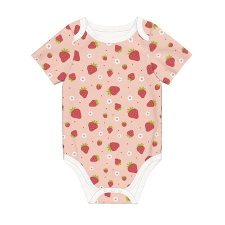 Matuu Strawberries for Baby Short-Sleeve Bodysuit Soft Cotton Comfortable and Breathable Perfect for Newborns and Infants
Matuu Strawberries for Baby Short-Sleeve Bodysuit Soft Cotton Comfortable and Breathable Perfect for Newborns and Infants