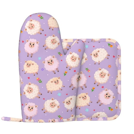 Sheeps Oven Mitts and Pot Holders Sets Heat Resistant Silicone Oven Mitts Pot Holders for Kitchen Cooking Baking Non-Slip Oven Gloves Hot Pads Potholders
Sheeps Oven Mitts and Pot Holders Sets Heat Resistant Silicone Oven Mitts Pot Holders for Kitchen Cooking Baking Non-Slip Oven Gloves Hot Pads Potholders