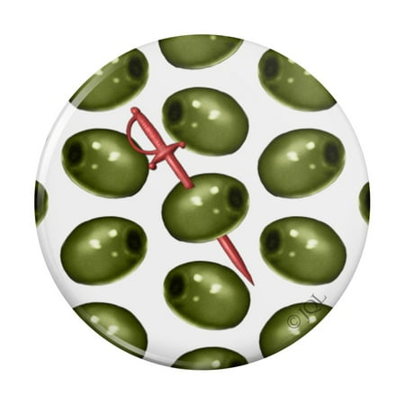 Martini Green Olive Pattern Kitchen Refrigerator Locker Button Magnet