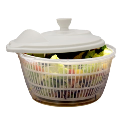 Clear Salad Spinner, Vegetable Washer and Dryer with Bowl