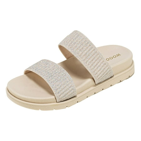 Huanghuaa Ladies Shoes Comfortable Soft Thick Sole Slippers Simple Beach Shiny Personality Outdoor Slippers Women Slippers Memory Foam Size 5
Huanghuaa Ladies Shoes Comfortable Soft Thick Sole Slippers Simple Beach Shiny Personality Outdoor Slippers Women Slippers Memory Foam Size 5