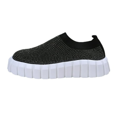 Women s Fashion Platform Sneakers Glitter Rhinestone Slip On Casual Shoes Breathable Stretch Knit Trainers Loafers
Women s Fashion Platform Sneakers Glitter Rhinestone Slip On Casual Shoes Breathable Stretch Knit Trainers Loafers