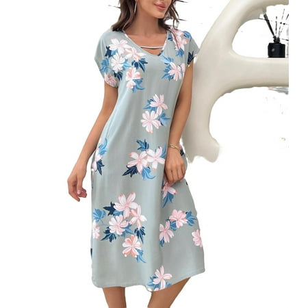 Women s Nightgowns & Sleepshirts Mint Green Elegant Floral Keyhole Neckline Sleepshirts Sleeveless
Women s Nightgowns & Sleepshirts Mint Green Elegant Floral Keyhole Neckline Sleepshirts Sleeveless