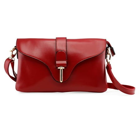 Fashion Women Handbag Shoulder Bag Tote Purse Satchel Messenger PU Leather Crossbody Bag - Red