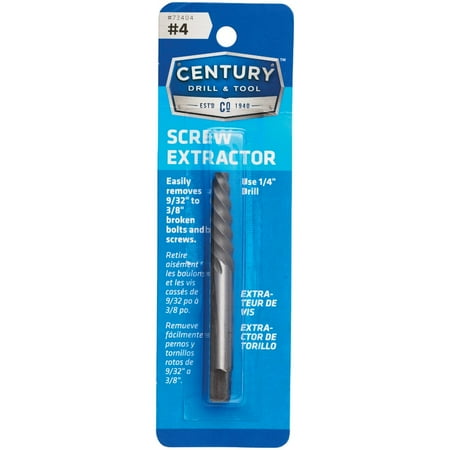 2PK Century Drill & Tool #4 Spiral Flute Screw Extractor