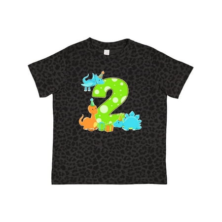 Inktastic Dinosaur Party-Second Birthday Gift Toddler Boy or Toddler Girl T-Shirt