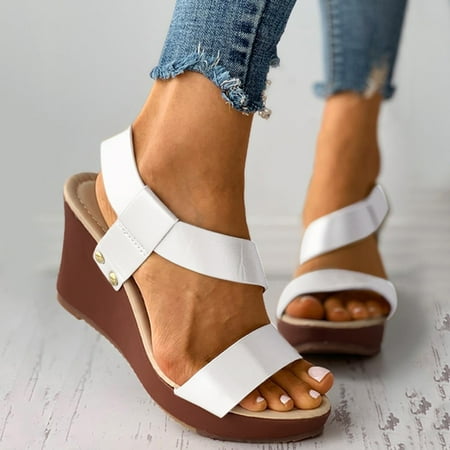 Wozhidaose Womens Sandals White Sandals Women Buckle Sandals Cool Versatile Fish Mouth Breathable Wedge Slippers Wedge Sandals for Women
Wozhidaose Womens Sandals White Sandals Women Buckle Sandals Cool Versatile Fish Mouth Breathable Wedge Slippers Wedge Sandals for Women