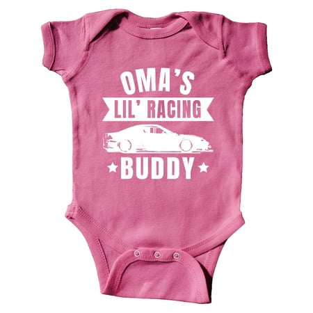 Inktastic Oma s Lil Racing Buddy with Car Silhouette Gift Baby Boy or Baby Girl Bodysuit
Inktastic Oma s Lil Racing Buddy with Car Silhouette Gift Baby Boy or Baby Girl Bodysuit