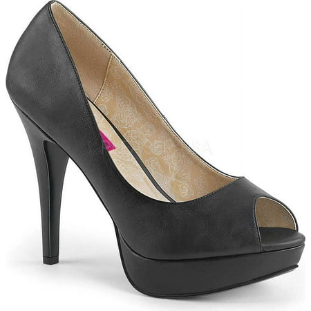 Women s Pleaser Pink Label Chloe 01 Peep-Toe Pump