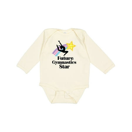 Inktastic Future Gymnastics Star Gift Baby Girl Long Sleeve Bodysuit