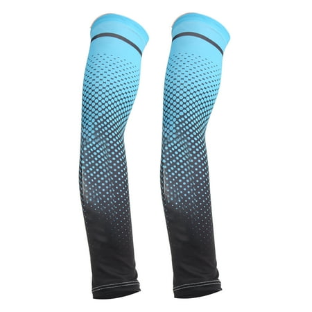 FootballArmSleeves FreeSize ArmSleeves MoistureAbsorption For Sport Light Blue