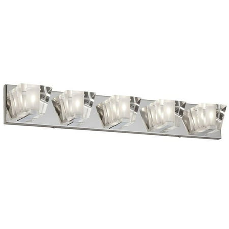 4 Light Scone Fixture with Optical Crystal Shade, Polished Chrome