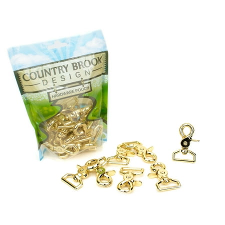 50 - Country Brook Design® 1 inch Brass Plated Trigger Swivel Snap Hooks
50 - Country Brook Design® 1 inch Brass Plated Trigger Swivel Snap Hooks