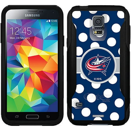 Columbus Blue Jackets Polka Dots Design on OtterBox Commuter Series Case for Samsung Galaxy S5