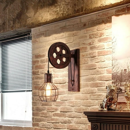 Retro Pulley Industrial Style Creative Personality Decoration Corridor Wall Lamp LED light
Retro Pulley Industrial Style Creative Personality Decoration Corridor Wall Lamp LED light