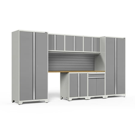 NewAge Products Pro Series Platinum 8 Piece Cabinet Set Heavy Duty 18-Gauge Steel Garage Storage System Slatwall Included
NewAge Products Pro Series Platinum 8 Piece Cabinet Set Heavy Duty 18-Gauge Steel Garage Storage System Slatwall Included