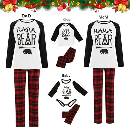 QILINXUAN Family Christmas Pjs Matching Sets Baby Christmas Matching Jammies for Adults and Kids Holiday Xmas Sleepwear Set
