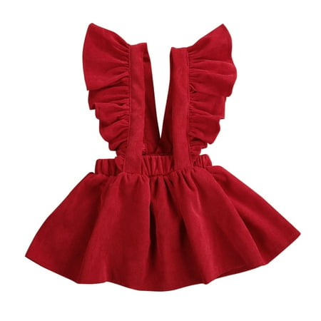 GuliriFei Baby Girls Flying Sleeve Dress Soft Corduroy A-Line Solid Color Strap Dress Fashion Clothes
GuliriFei Baby Girls Flying Sleeve Dress Soft Corduroy A-Line Solid Color Strap Dress Fashion Clothes