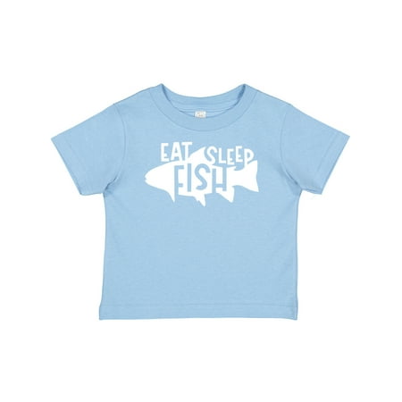 Inktastic Eat Sleep Fish Silhouette Gift Baby Boy or Baby Girl T-Shirt