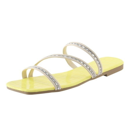 Youmylove Women Slide Slippers Fashion Summer Simple Rhinestone Trend Flat Bottom Beach Sandals Comfortable Non-Slip Shoes Comfort Cozy Leisure Daily Walking
Youmylove Women Slide Slippers Fashion Summer Simple Rhinestone Trend Flat Bottom Beach Sandals Comfortable Non-Slip Shoes Comfort Cozy Leisure Daily Walking
