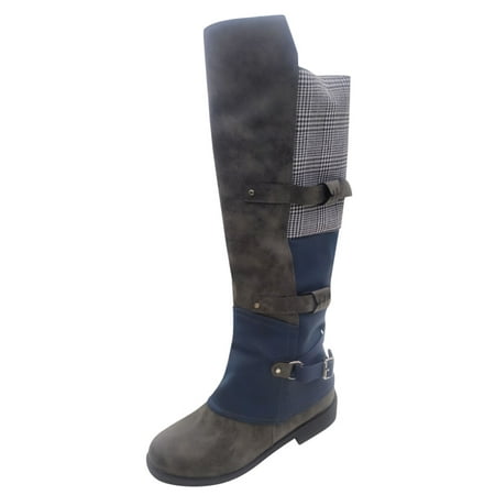 Mid-Calf Boots for Women Retro Women Solid Color High Heels Buckle Strap Middle Tube Booties Round Toe Shoes PU Dress Sandals for Women Blue
Mid-Calf Boots for Women Retro Women Solid Color High Heels Buckle Strap Middle Tube Booties Round Toe Shoes PU Dress Sandals for Women Blue