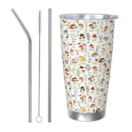 Uemuo Mushrooms And Butterflies Print Travel Coffee Mug 20oz Double-walled Car Cup Stainless Steel Insulated Tumbler Leak-proof Travel Cup Reusable Straw Car Cup-Straw Three-piece Set
Uemuo Mushrooms And Butterflies Print Travel Coffee Mug 20oz Double-walled Car Cup Stainless Steel Insulated Tumbler Leak-proof Travel Cup Reusable Straw Car Cup-Straw Three-piece Set
