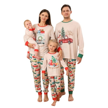 

Peyakidsaa Christmas Tree Pajamas Family Matching Pjs Set Xmas Jammies for Couples Youth