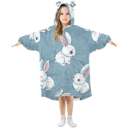 joogoo Wearable Blanket Hoodie for Kids Cartoon Cute Rabbits Flannel Oversized Sweatshirt 3-14 Years S
joogoo Wearable Blanket Hoodie for Kids Cartoon Cute Rabbits Flannel Oversized Sweatshirt 3-14 Years S