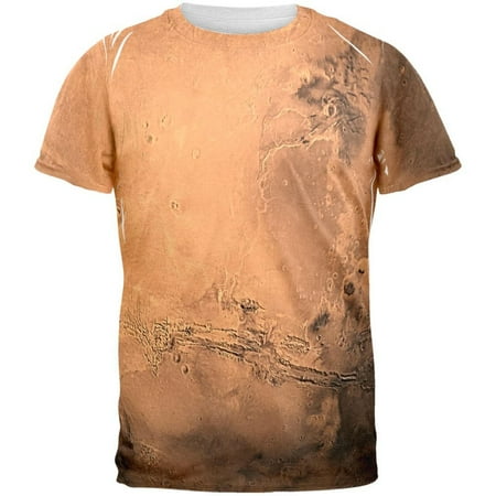 Solar System Planet Mars All Over Adult T-Shirt