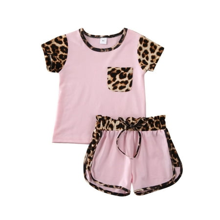 Hirigin Toddler Girls Leopard Short Sleeve T Shirt Tops and Shorts Pants 2Pcs Outfits
Hirigin Toddler Girls Leopard Short Sleeve T Shirt Tops and Shorts Pants 2Pcs Outfits
