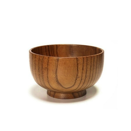 Clearance!!Wood Bowl Wooden Round Bowl Serving Tableware