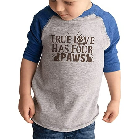 7 ate 9 Apparel Kids Pet Lover Shirts - True Love Has Four Paws Blue Shirt 2T