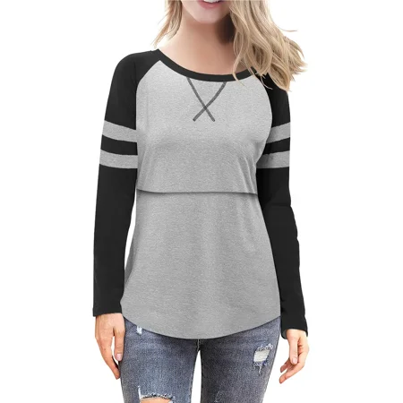 G.D- A Women‘s Maternity Nursing Top Round Neck Stripe Long Sleeves Breastfeeding Shirts
G.D- A Women‘s Maternity Nursing Top Round Neck Stripe Long Sleeves Breastfeeding Shirts