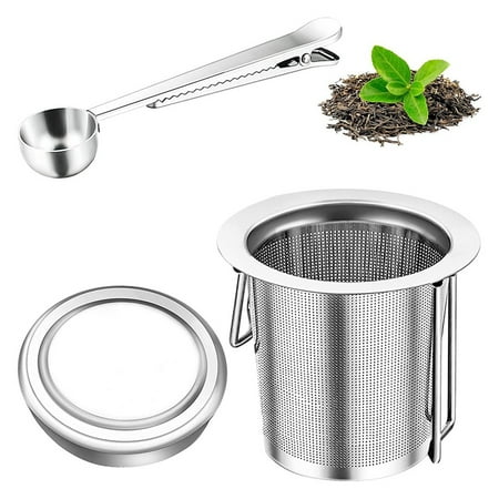 304 Stainless Steel Tea Strainer with Lid and Tea Spoon with Collapsible Handle Fits Most Size Teapots and Tea Cups
304 Stainless Steel Tea Strainer with Lid and Tea Spoon with Collapsible Handle Fits Most Size Teapots and Tea Cups