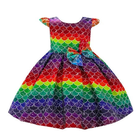 Child Girls Bowknot Multicolor Pageant Dress Birthday Party Toddler Rainbow Gown Princess Dress
Child Girls Bowknot Multicolor Pageant Dress Birthday Party Toddler Rainbow Gown Princess Dress