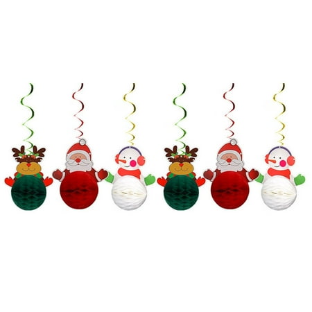 MOKEJI Pendant 5Pcs/6Pcs Christmas Pendant Christmas Snowman Santa Claus Honeycomb Ball Hanging Streamer Design Decoration Reusable Cute Mini Christmas Tree Ornament Santa for Party
MOKEJI Pendant 5Pcs/6Pcs Christmas Pendant Christmas Snowman Santa Claus Honeycomb Ball Hanging Streamer Design Decoration Reusable Cute Mini Christmas Tree Ornament Santa for Party