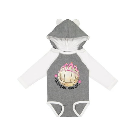 Inktastic Volleyball Princess- Tiara Gift Baby Girl Long Sleeve Bodysuit