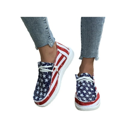 Sanviglor Womens Flats Slip On Sneakers Casual Canvas Shoe Walking Lightweight Comfort Shoes Anti-Slip Flat Stripe Flag 5.5
Sanviglor Womens Flats Slip On Sneakers Casual Canvas Shoe Walking Lightweight Comfort Shoes Anti-Slip Flat Stripe Flag 5.5