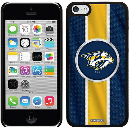 Nashville Predators Jersey Stripe Design on iPhone 5c Thinshield Snap-On Case by Coveroo