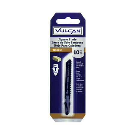 5PC Vulcan 823441OR Wood High Carbon Steel T Shank Jigsaw Blade 10 Tooth