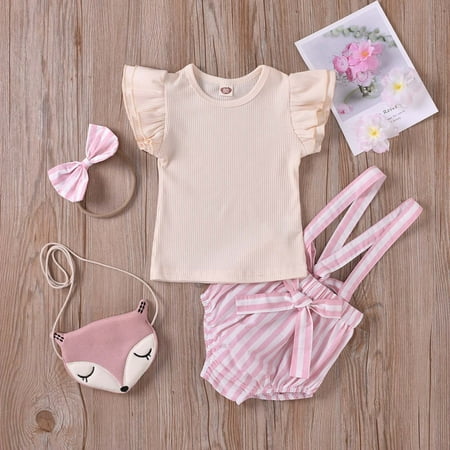 Leutsin Toddler Baby Girls Summer Striped Flower Printed Top + Strap Jumpsuit Suit
Leutsin Toddler Baby Girls Summer Striped Flower Printed Top + Strap Jumpsuit Suit