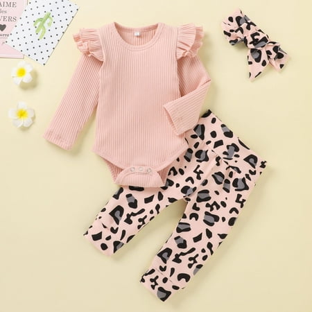 Hunpta Infant Outfits Knit Tops+Pants+Hairband Leopard Baby Solid Girls Print Girls Outfits&Set
Hunpta Infant Outfits Knit Tops+Pants+Hairband Leopard Baby Solid Girls Print Girls Outfits&Set